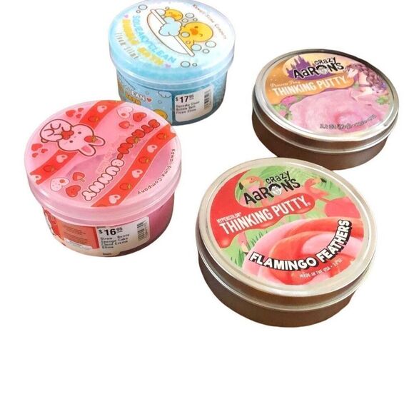 Lot of 4 Slime, Thinking Putty, Floam Slime LOT Crazy Aaron’s & Kawaii Slime Co - Picture 7 of 16
